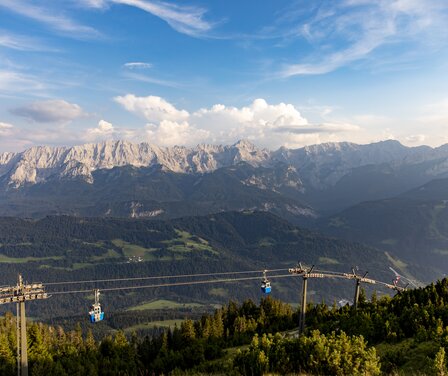 Panoramablick auf die Wankbahn mit Wettersteingebirge im Hintergrund | © GaPa Tourismus GmbH/ stadlerphoto.com
