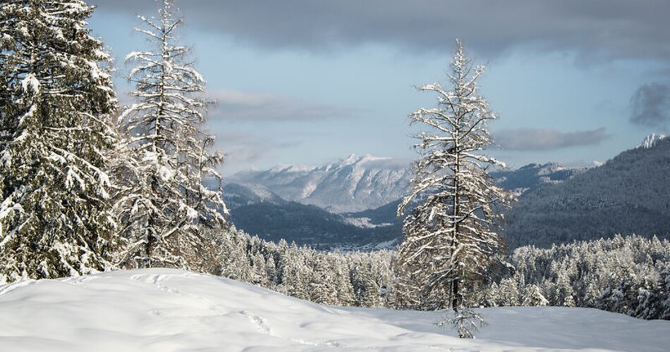 Blick vom Höhenrainweg im Winter | © GaPa Tourismus GmbH