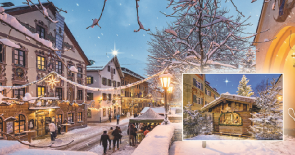 Blick auf verschneite Ludwigstraße Partenkirchen | © HUBER IMAGES