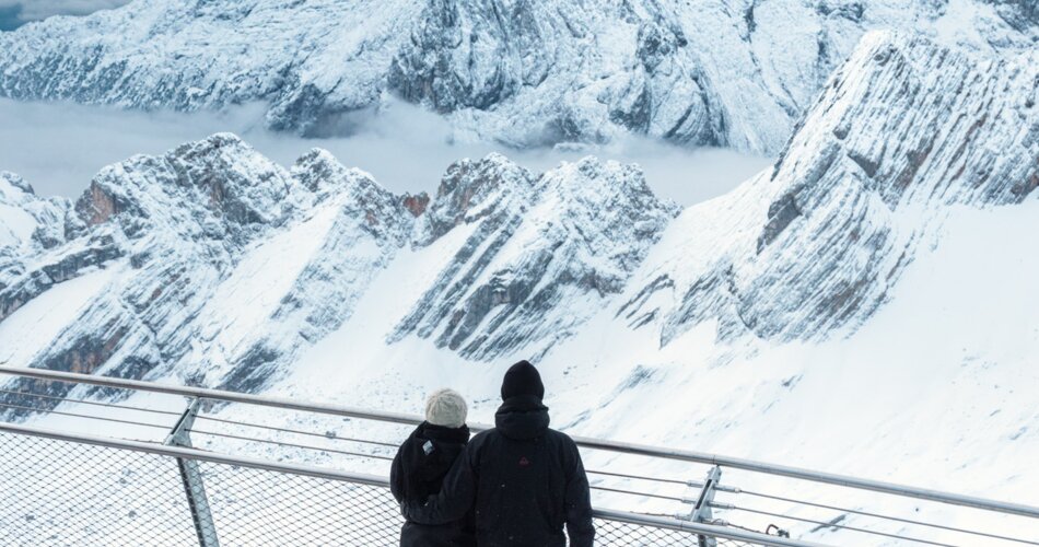 Blick von der Gipfelstation der Zugspitze im Winter | © ©Northabroad.com