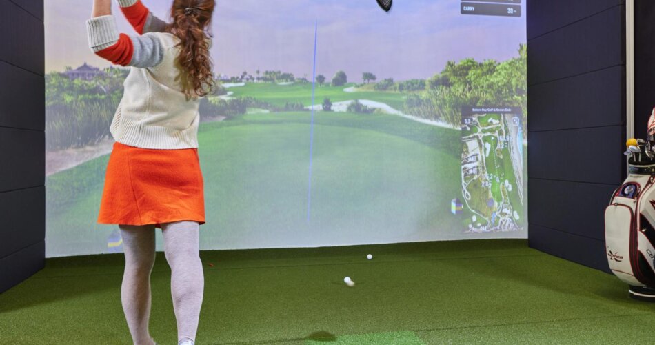 Golfsimulator bei Indoor Golf in Garmisch